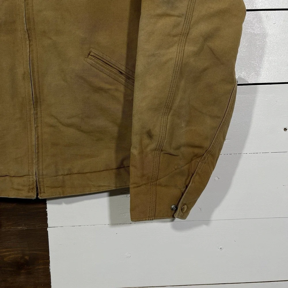 Vtg Carhartt 6BLJ Detroit Workwear Jacket Brown Size 44 Duck Canvas USA